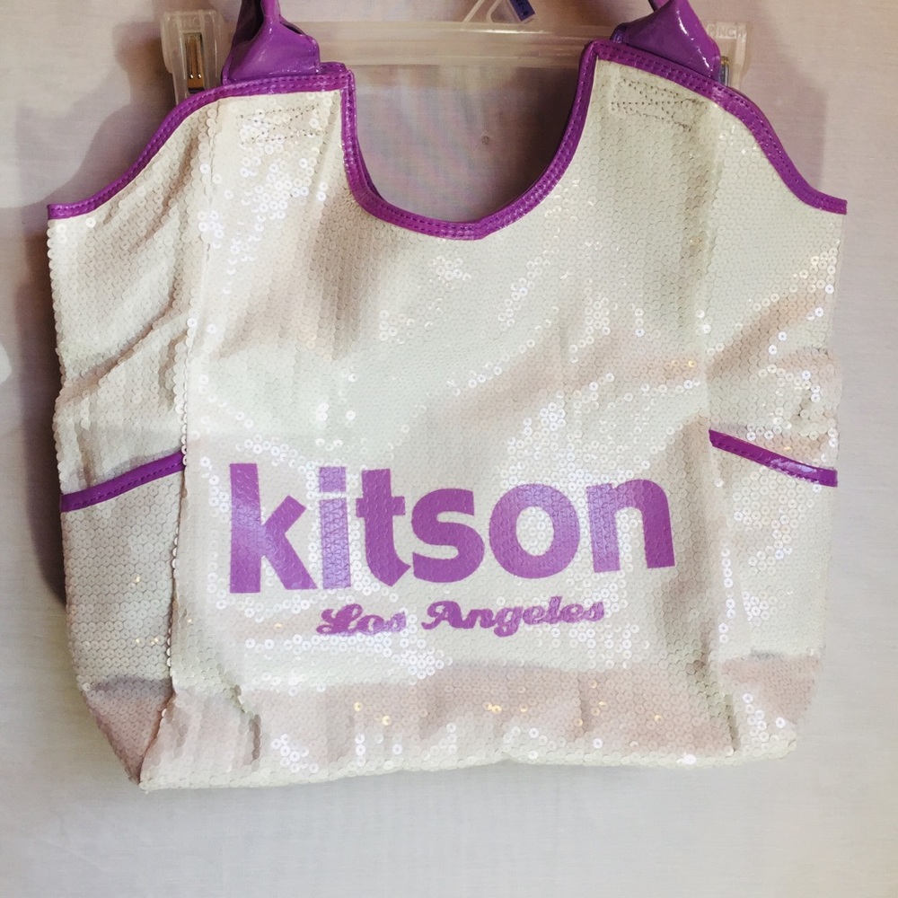 Kitson LA Logo Sequin Tote  Official Shopping Bag